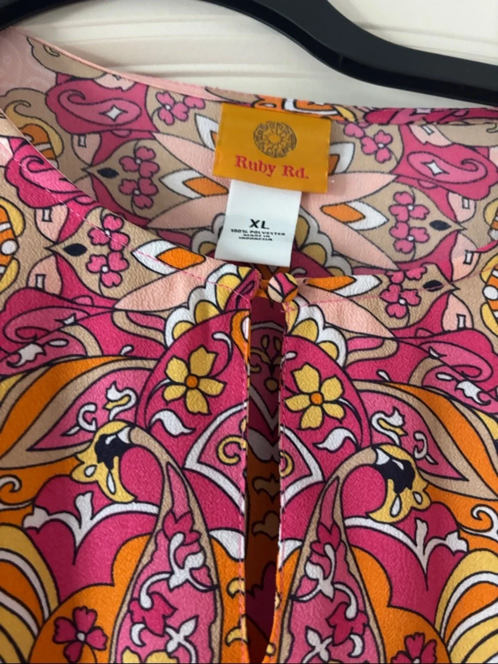 Ruby Rd. Pink Paisley-Print Boho Tunic - Picture 2 of 5